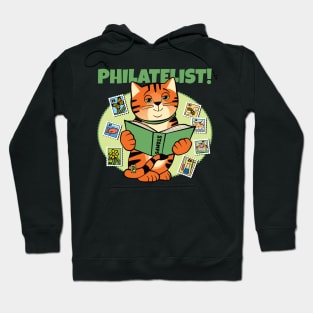 Stamp Collector Philatelist Cat Hoodie